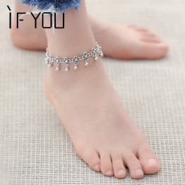 Hot Vintage Fashion Bracelet Foot Jewelry Pulseras Retro Anklet For Women / Girl Ankle Leg Chain Charm
