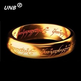2016 Midi Tungsten, One Ring of Power, Gold - The Lord of Rings, Women and Men Fashion Jewelry