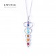 2016 New Natural Stone Reiki Chakra Pendant Necklace Women Healing Crystals Moon Necklaces Semi-Precious Stone Jewelry 22 Design