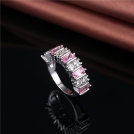 Top quality fashion design silver ring with beautiful Zircon in a  party style 