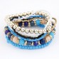 2017 Bohemian Summer Jewelry MutiLayer Beads Bracelets & Bangles for Women Elastic Strand Pulseras Mujer Femme Bijouterie