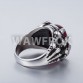 2017 Fashion Inoxidable Anillo New Male Ring Popular Punk Style Stainless Steel Rings Red stone Jewelry Skull Claw Finger Ring32658317692