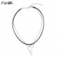 2017 New Arrival Trendy Leather Choker Necklace with Crystal Charm Layer Necklaces & Pendants for Women Girls Gothic Collier