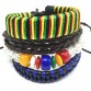 4pcs 1 Set Punk Genuine Wrap Leather Bracelets Men For Women Cuff Jewelry Accessories Wholesale32636952749