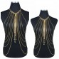 Canlyn Crystal Beads Body Chains Bikini Beach Body Waist Multi Layer Necklace Gold Body Harness for Women