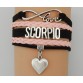 Drop Shipping Infinity Love 12 Constellation Bracelets- Aries/Taurus/Gemini /Cancer /Virgo /Scorpio/Pisces Zodiac Sign Bracelets32719032260