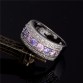 Fashion Zirconia Stone Silver Rings for Women Engagement Girls Valentine's Gift,Fine Beautiful Star Charm Jewelry Size 6/7/8/9