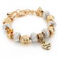Hot Selling 2016 Heart Charm Bracelets & Bangles Gold Bracelets For Women DIY Pulsera Famous Brand Jewellery SBR150074