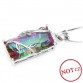 Huge 16ct Genuine Natural Fire Rainbow Mystic Topaz Pendant Charm Solid 925 Sterling Silver Vintage Fashion Women Jewelry 2016