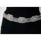 Idealway Tribal Bohemian Boho Body Jewelry Silver Plated 5 Layers Pattern Vintage Flower Belly Dance Belt Chain Waist Jewelry