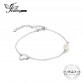 JewelryPalace Fashion 925 Sterling Silver 7-9mm Freshwater Cultured Pearl Heart Foot Chain Anklet 2016  Fine Jewelry For Women32741320510