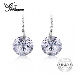 JewelryPalace Round Fashion 8mm 5.0ct Cubic Zirconia Linked Earrings Genuine 925 Sterling Silver 2016 new For Women Fine Jewelry