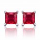 JewelryPalace Square 0.8ct Created Red Ruby 925 Sterling Silver Stud Earrings Fashion Earrings for Women Fine Jewelry New Brand983246137
