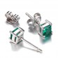 Jewelrypalace Square 0.6ct Created Created Russian Nano Emerald 925 Sterling Silver Stud Earrings Fashion Jewelry for Women1867979308
