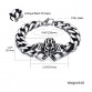 MOZO FASHION Punk Rock Men Skeleton Bracelets Male Personalized Jewelry Stainless Steel Wrench Skull Bracelet Accessories MGS80132655915524