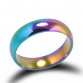 Men Women Rainbow Colorful Ring Titanium Steel Wedding Band Ring Width 6mm Size 6-10 Gift free shipping32724342940