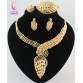 New Arrival African Costume Jewelry Sets  Gold Plated Crystal Wedding Women Bridal Accessories nigerian Necklace Set