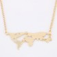 New Fashion Gold Color World Map Pendant Necklace For Women Fine Jewelry 867532679779278