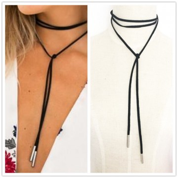 New fashion jewelry black terciopelo leather bow choker DIY necklace gift for women girl N1810