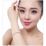 New women fashion CZ diamond bead charm bracelets & bangles Luxury Romantic bracelet Wedding Jewelry Gift