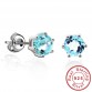 Round 1ct Gemstone Natural Amethyst Citrine Garnet Peridot Blue Topaz Earrings Stud 925 Sterling Silver Fine Jewelry 2016 Brand32348872357