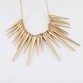Steampunk Pendant Necklace Gold Silver Color Chain Spike Maxi Statement Necklaces & Pendants For Women Jewelry574897684