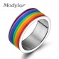 Supply Rainbow Rings Personalized Rings for Men and Women Stainless Steel Selling Ring Stainless Steel Jewelry Wholesale