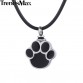 Trendsmax 316L Stainless Steel Dog Paw Pet Matting Heart Love Cremation Memorial Urn Keepsake Womens Pendant Necklace HP419