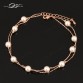 Vintage Charm Foot Chain Anklets Wholesale Rose Gold Plated Fashion Brand  Simulated Pearl Beads Jewelry For Women DFA02832320338178