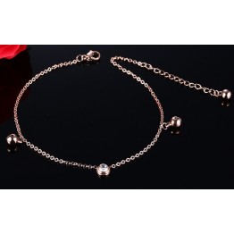 Stainless Steel Anklets, Exquisite Flash Rose Gold Ornaments 